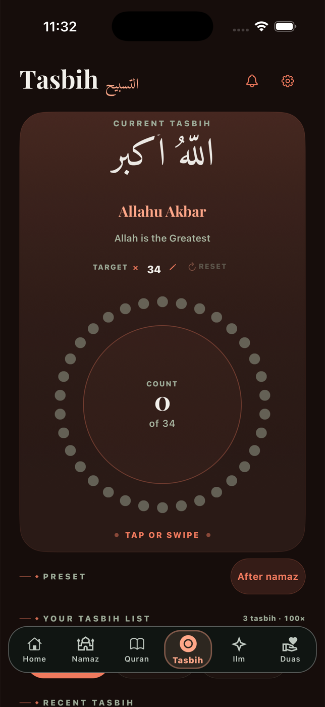 Guided dhikr and tasbih